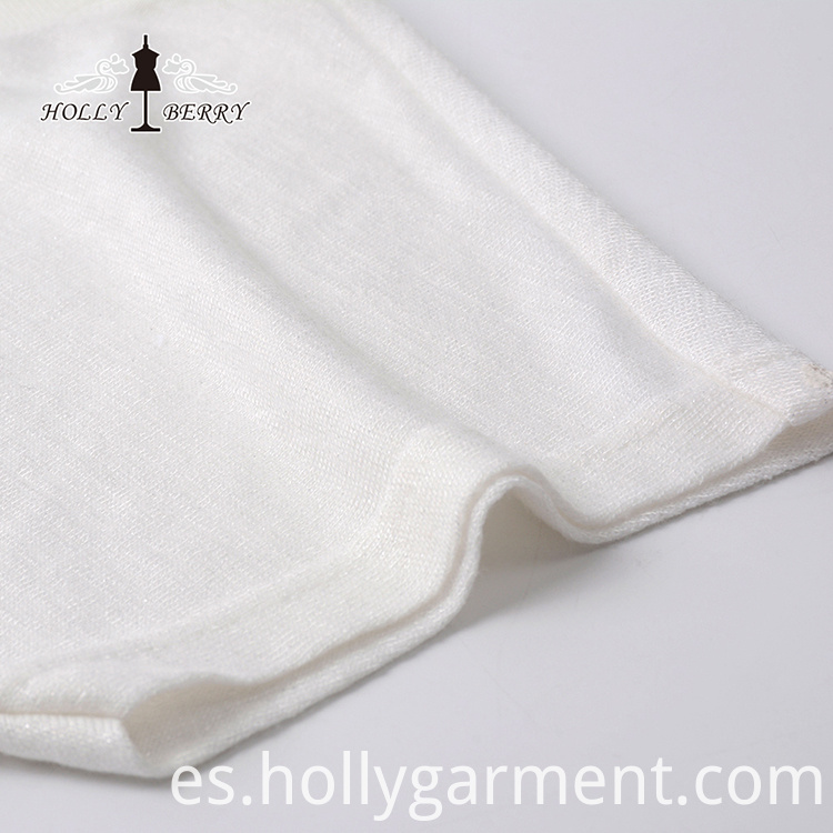 Camisa blanca con cuello en v V-neck White Shirt